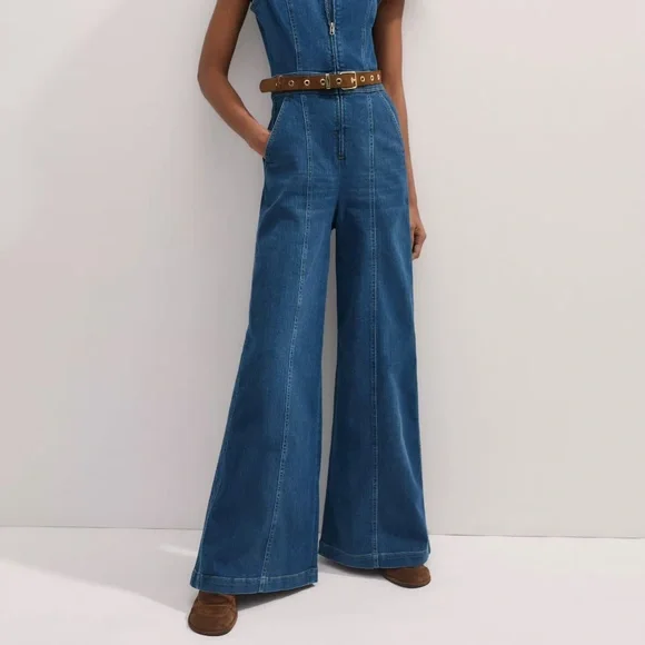 ME+EM Blue Denim Jumpsuit - Picture 6 of 14